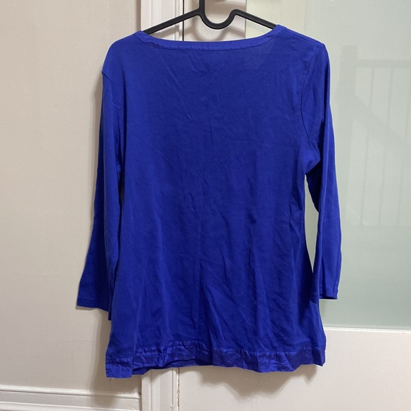 Esprit Blue Long Sleeve Roundneck top - Picture 8 of 10
